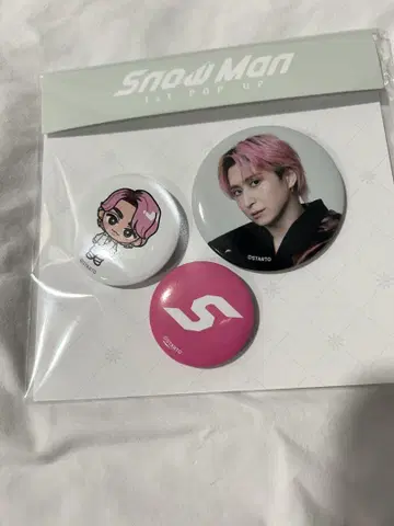 Snow Man 퍼스트 POPUP 한국 사쿠마 다이스케 캔뱃지