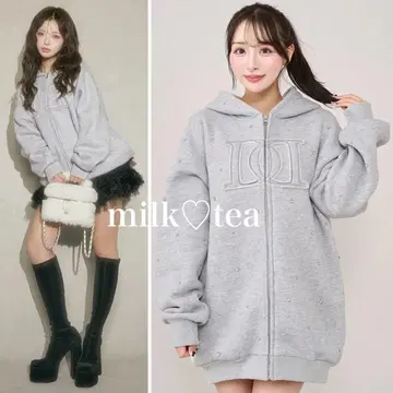택 포함 새상품 다리치 DD 로고 비쥬 지퍼 후드티 그레이 프리