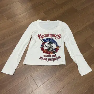 00년대 헤이세이 갸루 d.i.a 스컬 프린트 긴팔 티셔츠