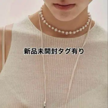 [ 새상품 ] todayful Pearl Ribbon Choker 에크루