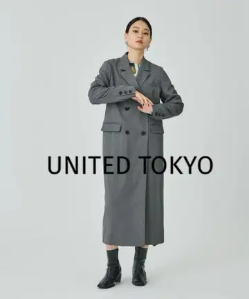 UNITED TOKYO 웨이브 롱 코트 자켓