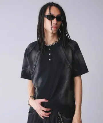 메탈 헨리넥 T셔츠 ANDER HUNK