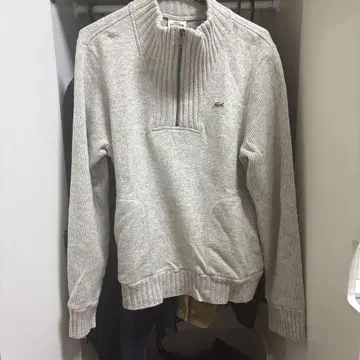 Lacoste 그레이 하프 지퍼 스웨터