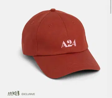 미사용 새상품 A24 스프링 로고 캡 Rust Red/Pink