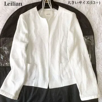 Leilian 코튼 100 노카라 자켓 13+ 빅 사이즈 최근