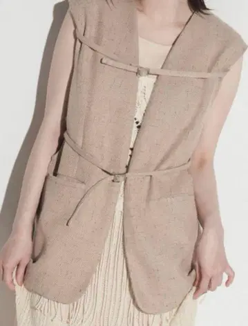 Eaphi linen like belt vest