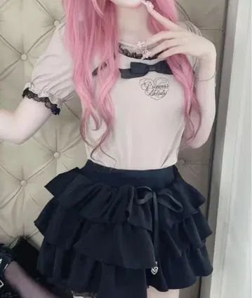 MA*RS 하트 버클 리본 테이프 TOPS