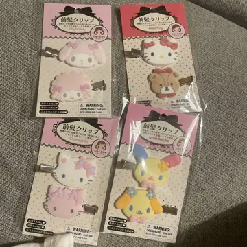 산리오 앞머리 클립 키티 우사하나 마이멜로디 피아노 헤어 클립 세트