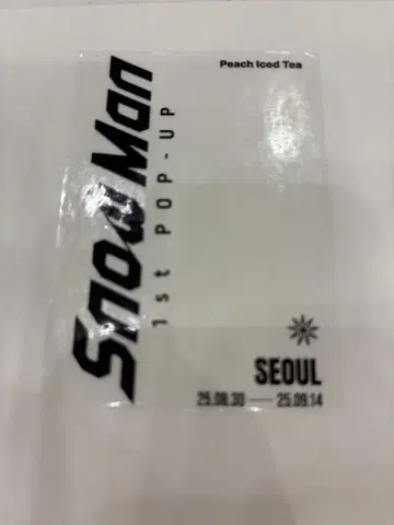 Snow Man 한국 서울 팝업 스티커 캔 주스