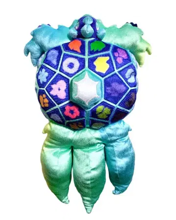 컬러풀한 타일 무늬 거북이 봉제 인형