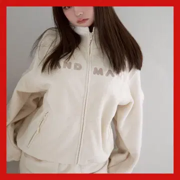 andmary 메리 로고 플리스 재킷