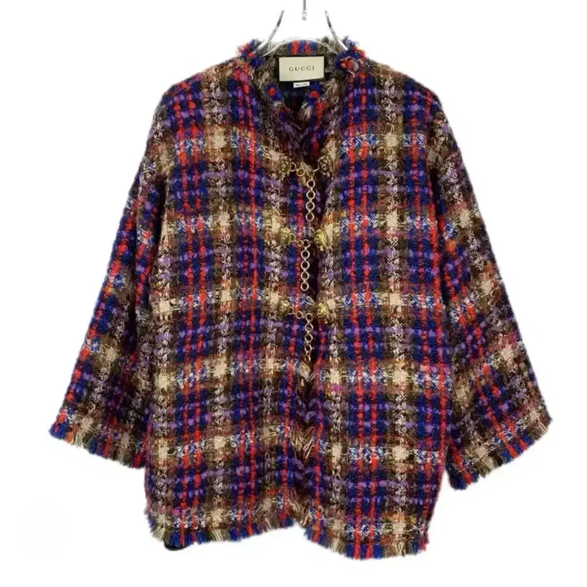 Gucci 구찌 라이온체인 멀티컬러 트위드 자켓 택있는 새상품