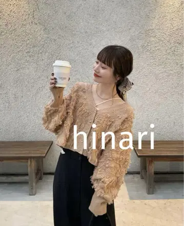 hinari 니트 가디건 FREE 핑크 베이지