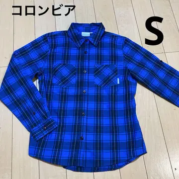 컬럼비아 체크 셔츠 S 여성용 파랑