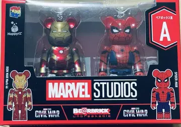 MARVEL BE@RBRICK 페어 박스상 A 아이언맨 스파이더맨