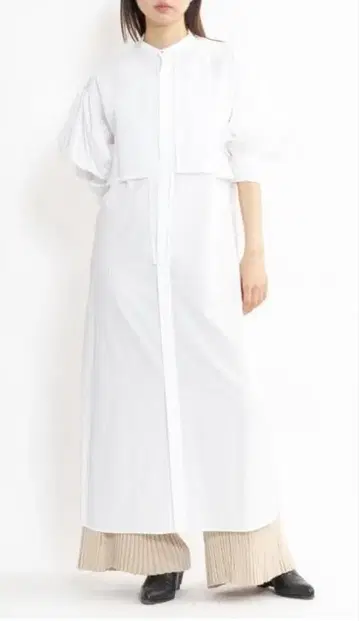 HYKE C/L BALLOON SLEEVE DRESS
