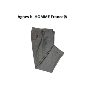 Agnes b. HOMME 프랑스제 울 슬랙스 그레이 체크
