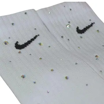 NIKE 큐빅 장식 양말 삭스 화이트