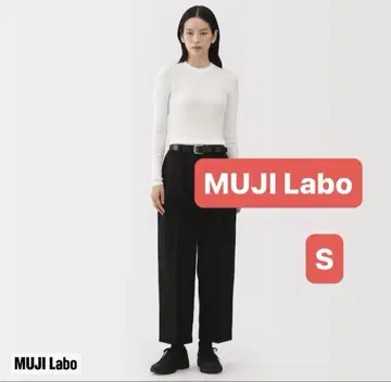 무인 MUJI Labo 강연 코튼 니트 긴팔 풀오버 S
