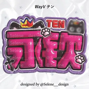 [ 당일 발송 ] WayV 웨이션V NCT 텐 네임보드 네임보 부채
