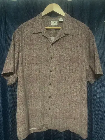 L.L.Bean 알로하 올 패턴 오픈 카라 셔츠