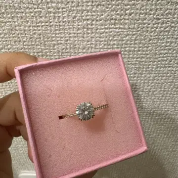 스와로브스키 반지 핑크 골드