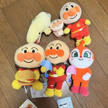 호빵맨 외 영화 봉제 인형 6체 세트