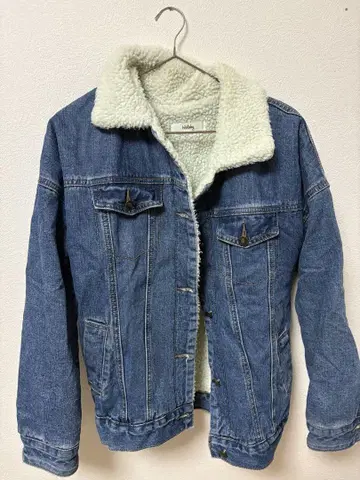 데님 자켓 보아 카라 부착