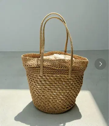 y/m 잡재 시스루 편직 버킷 토트 BAG