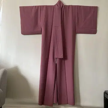 핑크 계열 보라색 이로무지 기모노