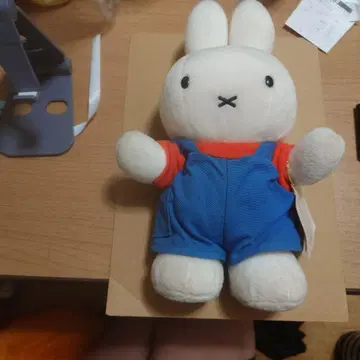 토끼 봉제 인형 오버롤