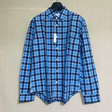 새상품 GAP 갭 체크 무늬 셔츠 긴팔 블루