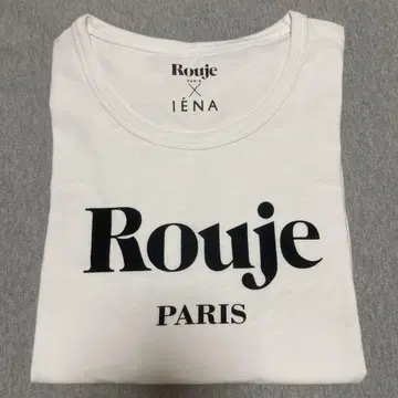 이에나 루즈 rouje iena 로고 티셔츠 콜라보 화이트 PARIS
