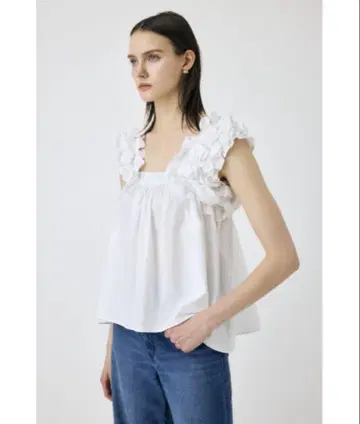 moussy 숄더 프릴스 상의