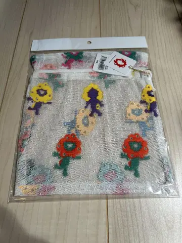 간사이 만박 미야쿠미야쿠 레이스 오샤레 파우치 보더 칼라 익명 배송