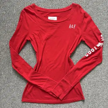 Abercrombie&Fitch 긴팔 빨간색 자수 y2k 그런지 M