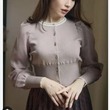 새상품 하립투 오간자 페어리 니트탑 S