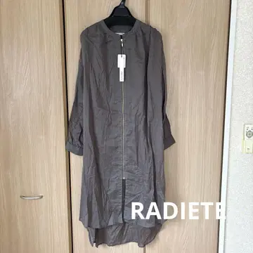 [RADIETE] 미사용 새상품 야마다야 얇은 소재 롱 자켓 차콜 그레이