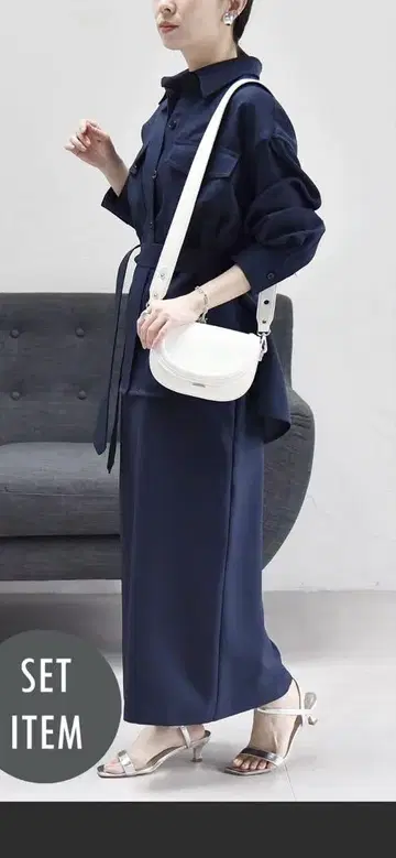 quaranciel 네이비 셋업 원피스