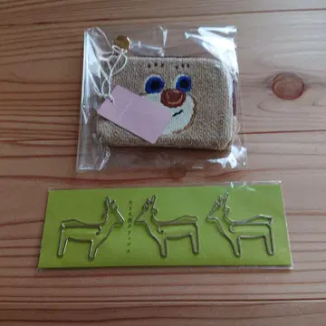 페이러 도업 테디 파우치 나카가와 마사시치 상점 클립 미사용 새상품