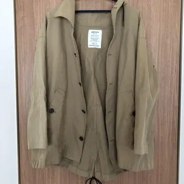 놈브르 임페어 옥스 코튼 판초 코트 후드 부착 베이지 새상품급