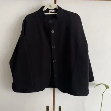 Dgy 블랙 컬러 밴드 카라 자켓 오버사이즈