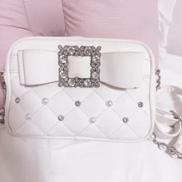 NOEMIE 노에미 오죠상 비쥬 리본 숄더 백 화이트