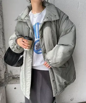 2way 볼륨 패딩 자켓 블루종/베스트