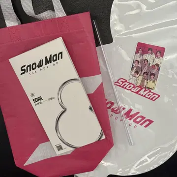Snow Man 한국 한정판 POPUP 입장 혜택 굿즈 스티커 2장 포함