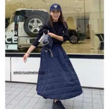 로지몬스터 rosymonster 리버서블 퀼팅 플레어 스커트