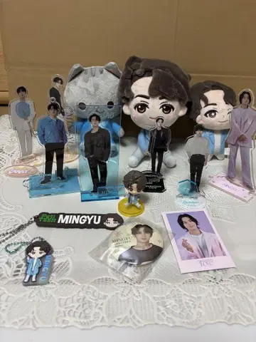 SEVENTEEN MINGYU 봉제 인형 스탠드 피규어 세트