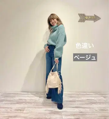 to the sea*터틀넥 니트 스웨터*베이지*