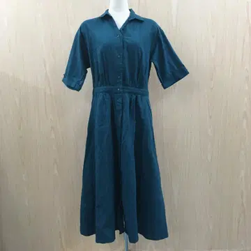 NOBLEetNATURAL 린넨 혼방 셔츠 원피스 F0904B13