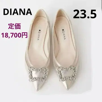 다이애나 비쥬 골드 로우힐 펌프스 23.5 일본제